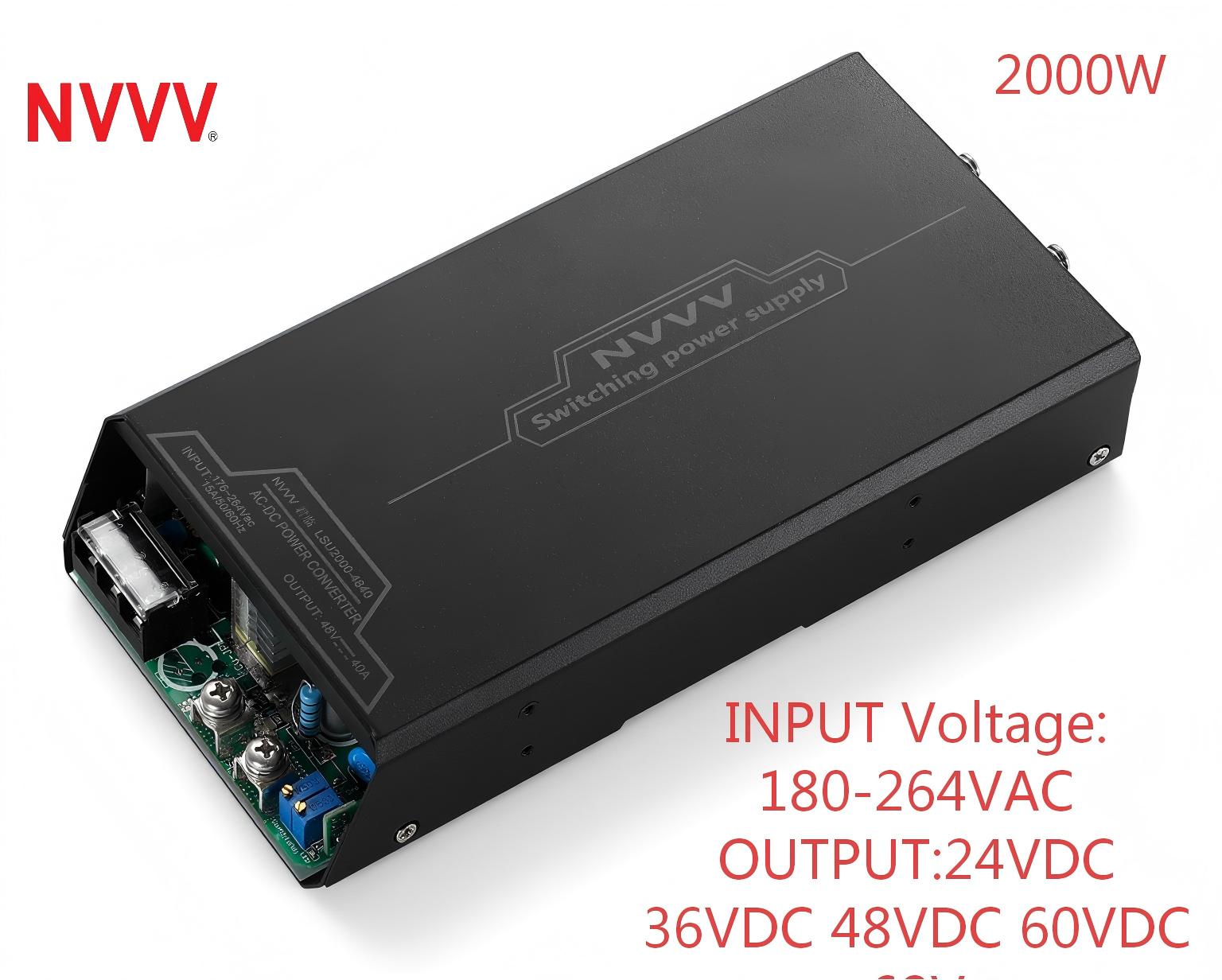 NVVV 2000 ワット超高出力産業用スイッチング電源 AC 180-264V DC 24V 48V 60V 68V 産業オートメーション用