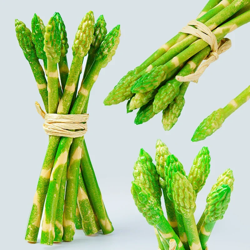 人工シミュレーションアスパラガスモデル偽野菜果物飾りショップ陳列キャビネットキッチン家の装飾 6 ピース/ロット