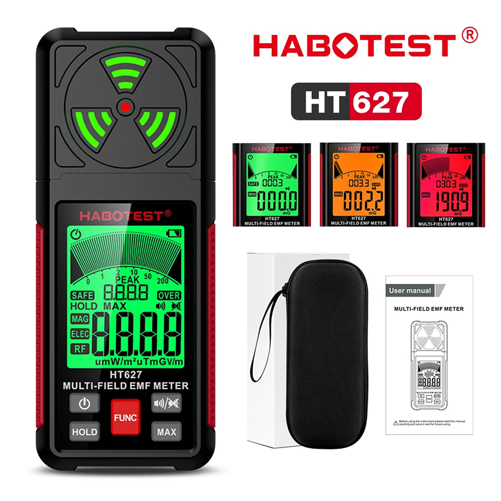HABOTEST HT627 EMF メーター電磁放射線検出器ゴーストハンター電磁場メーターゴースト狩猟機器