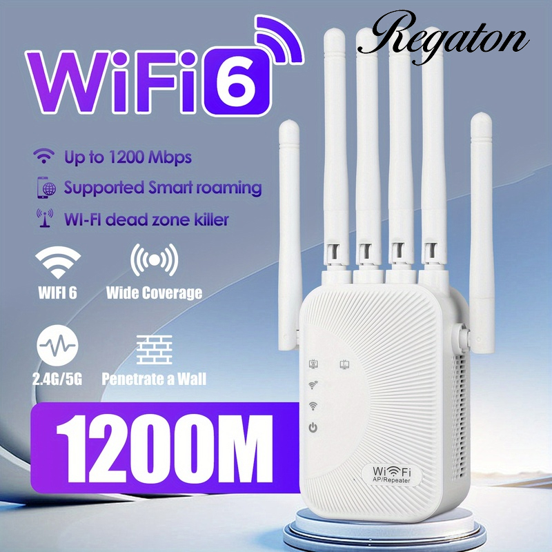 1200 メートルデュアルバンド WiFi リピーター 2.4GHz 5G ワイヤレス信号ブースター高速 WiFi アンプ簡単セットアップホームオフィス用エクステンダー