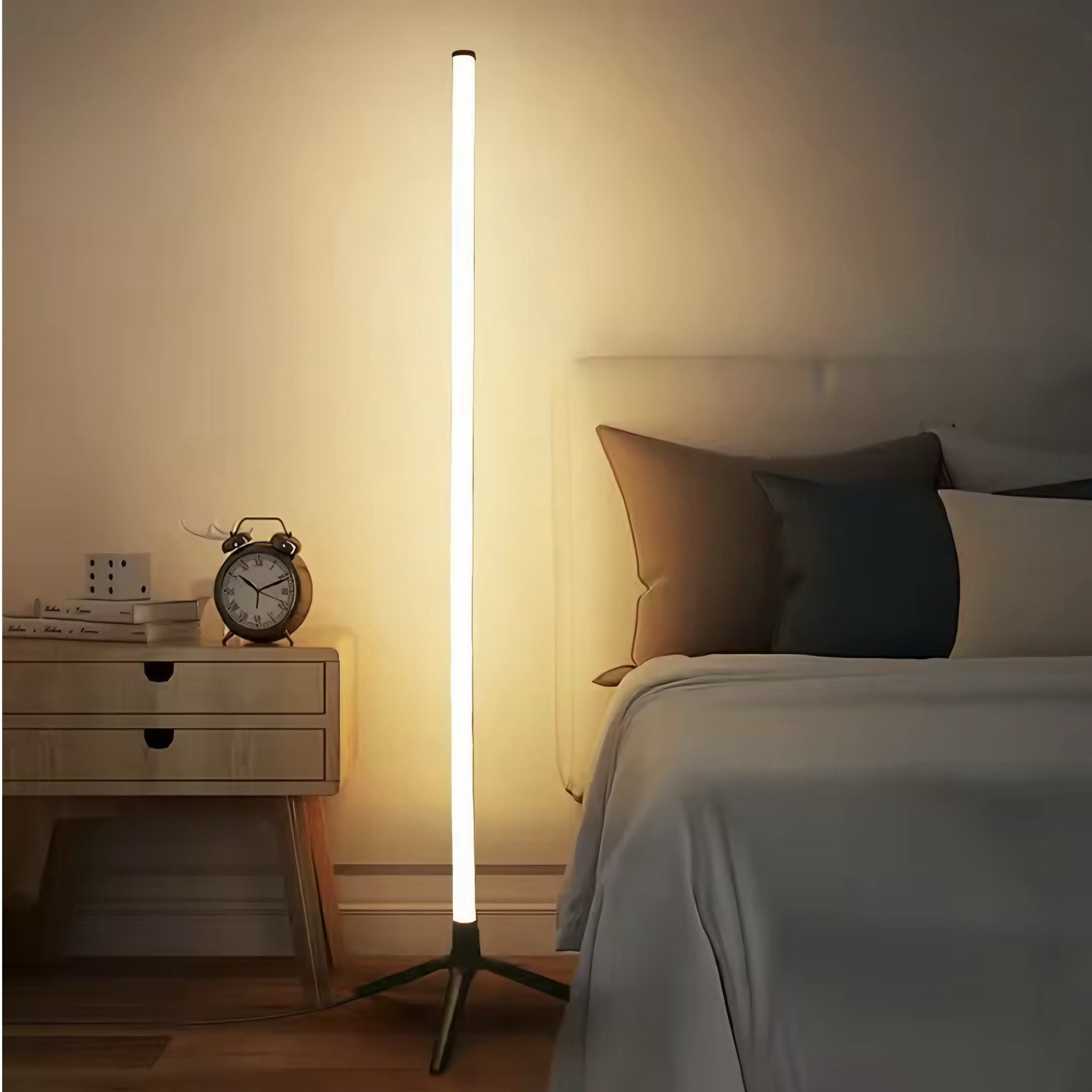 RGB LED フロアコーナーランプルーム装飾変色雰囲気スタンディングナイトライトゲームリビング寝室用