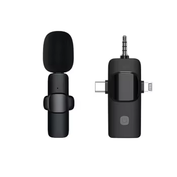 ノイズリダクション 3-in-1 電話ワイヤレスマイクプロフェッショナルラベリアマイク撮影ショートビデオライブブロードキャスト録音