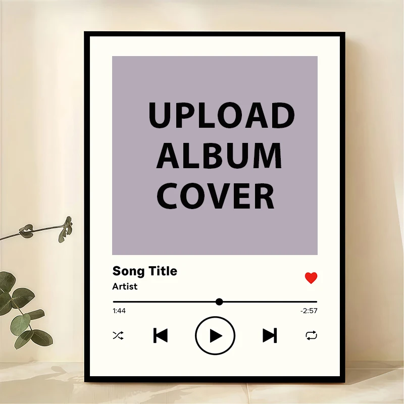 カスタムソングアルバムカバー印刷パーソナライズされた音楽ポスターに任意の曲のアートワークをユニークな壁の装飾に