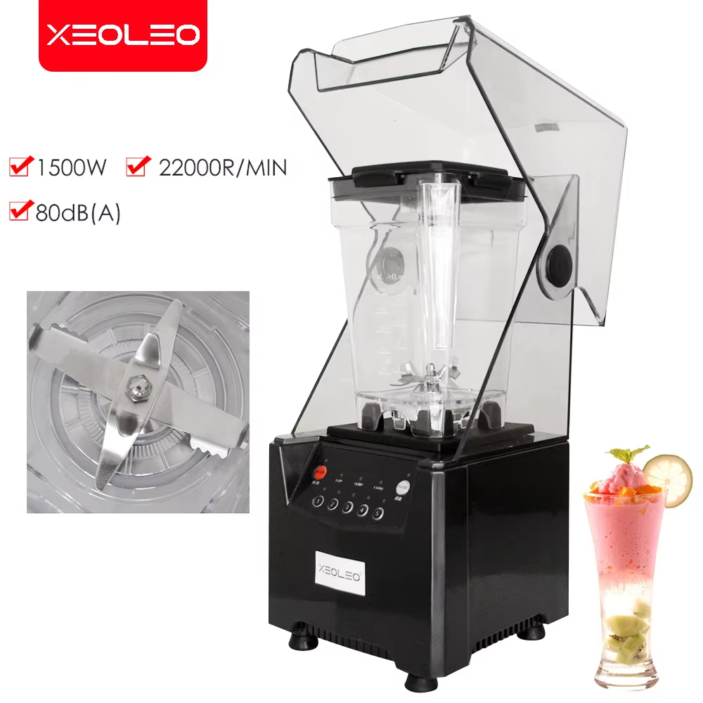 XEOLEO フードブレンダー 1500 ワット業務用ブレンダー防音フードプロセッサースムージーメーカーミュートジューシングマシンフードミキサー