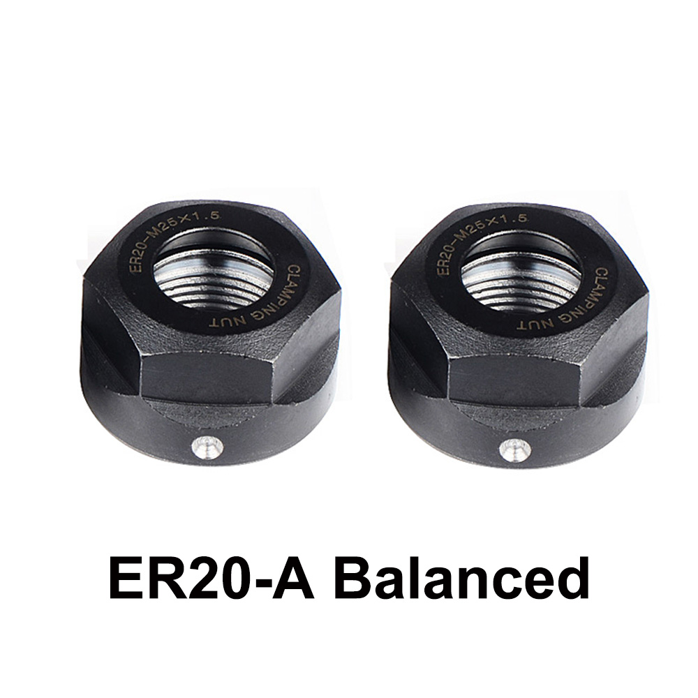 2 ピース/ロット精密 A タイプ ER20 M25x1.5 スプリングコレクトナットクランプ ER20-A CNC フライス彫刻機