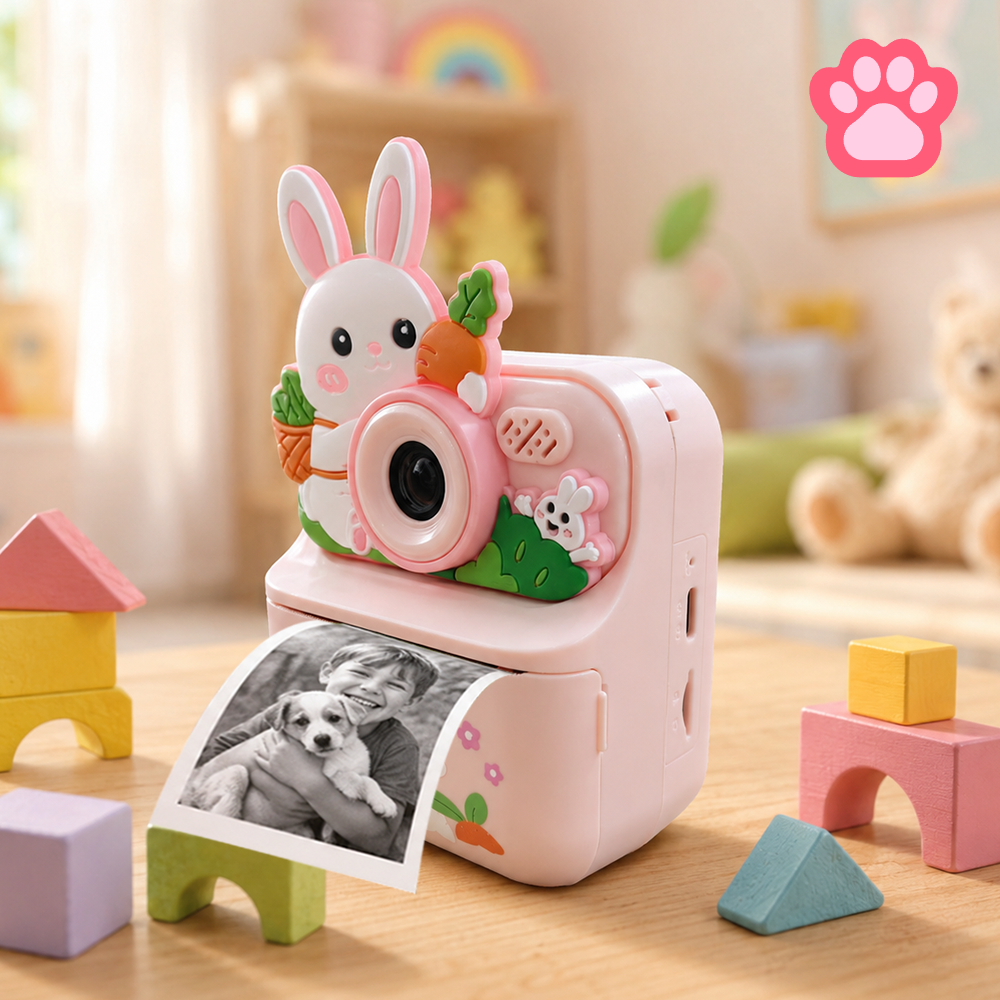 子供インスタントプリントカメラ IPS スクリーン Selfie おもちゃのカメラ印刷紙 32 グラムカードストラップ DIY ギフト 3-12 歳の男の子女の子