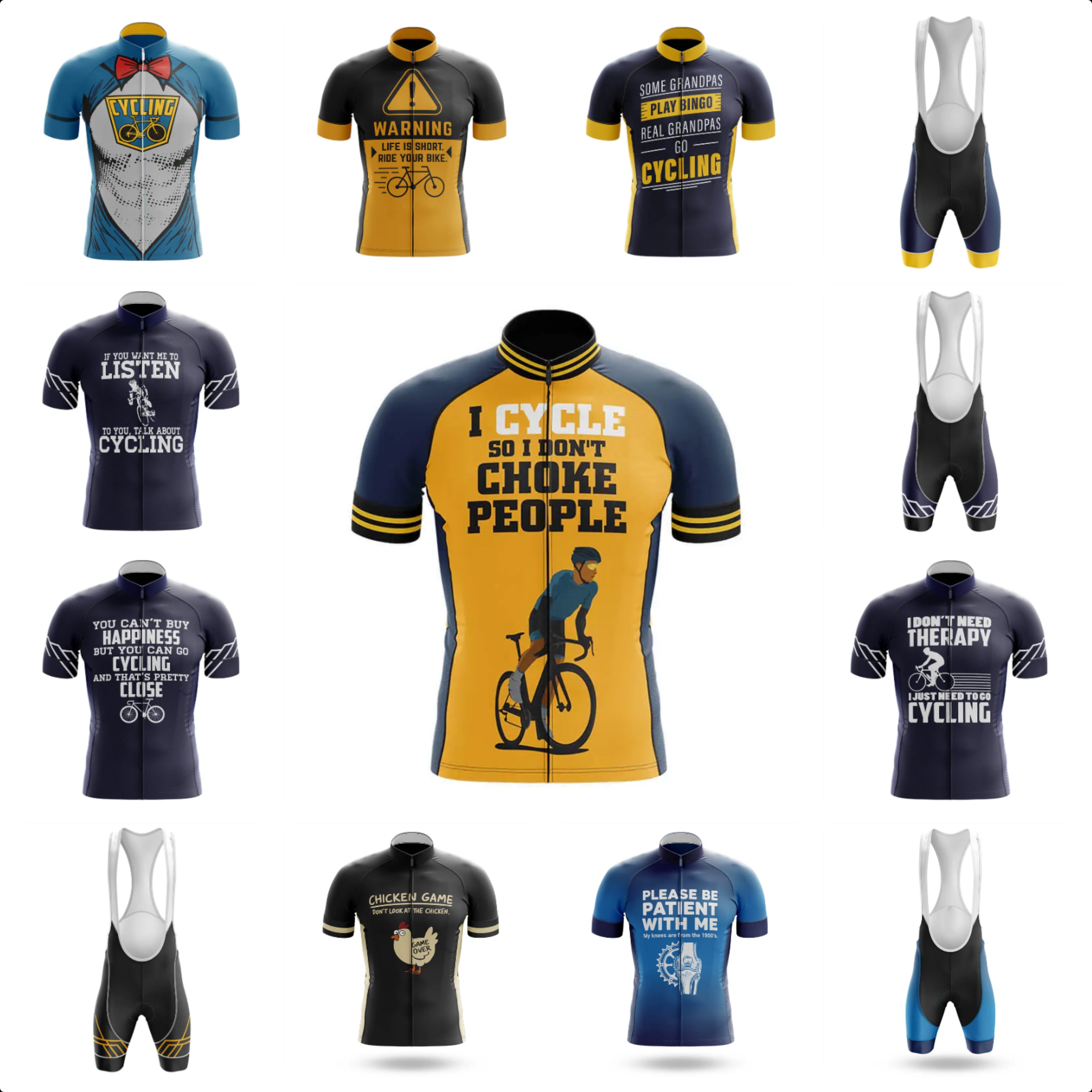 私はサイクリングサイクリングジャージ服 Mtb 男性衣料品専門のシャツショーツ男性ジャンパー夏バイクジャージよだれかけ