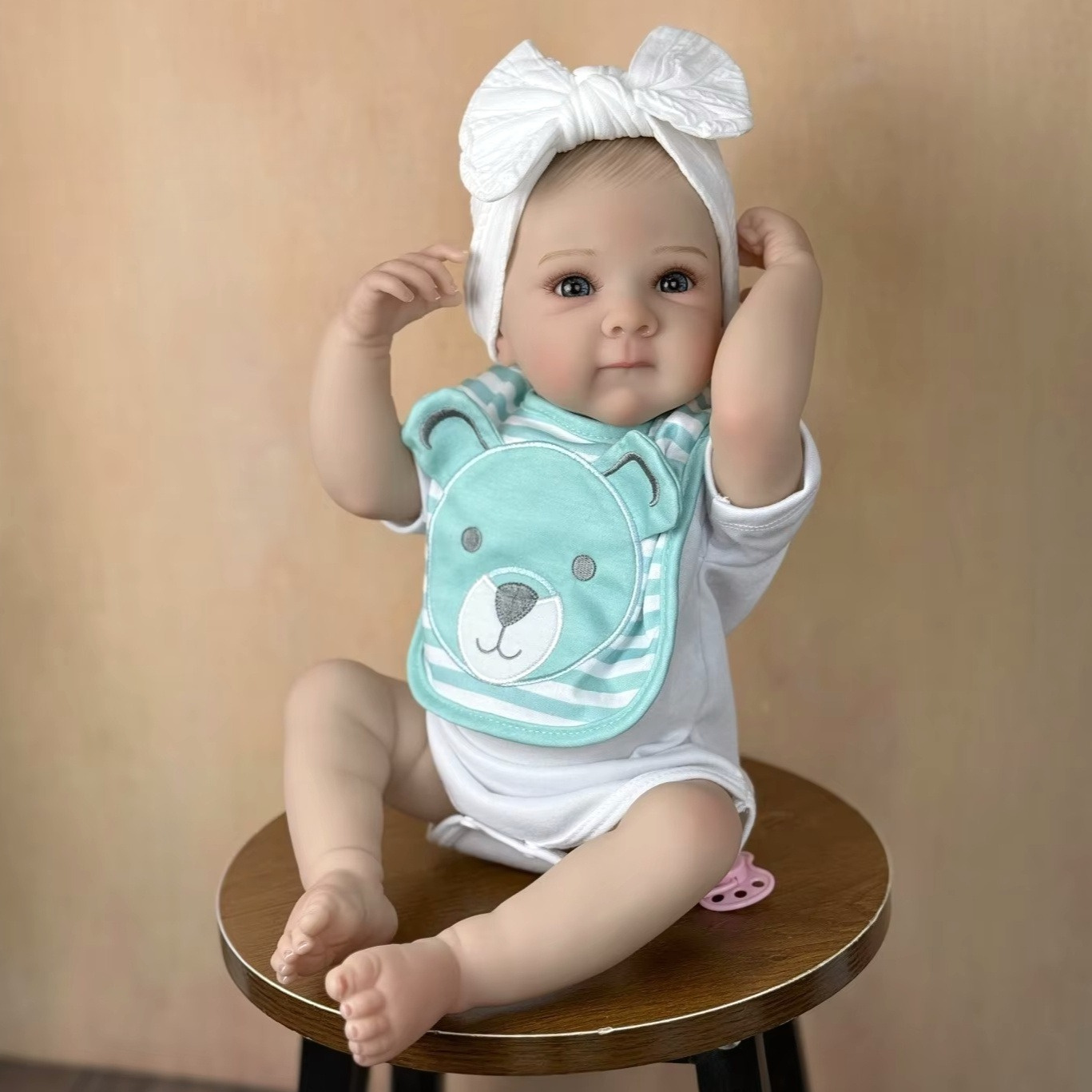 BZDOLL 19 インチ 48 センチメートルフルビニールボディリボーンベビードールおもちゃ子供のための手作りファッション誕生日ギフトコレクタブル人形置物