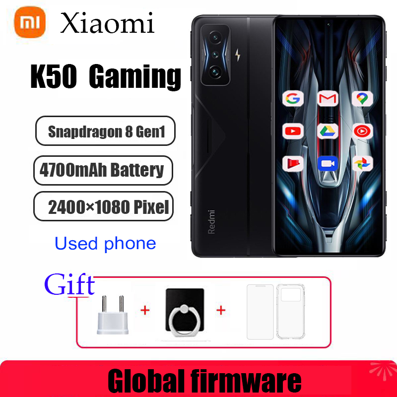 グローバルファームウェア Xiaomi Redmi K50 ゲーム 5G スマートフォン クアルコム Snapdragon 8 Gen1 64MP サイド指紋 6.67 "120W 中古電話