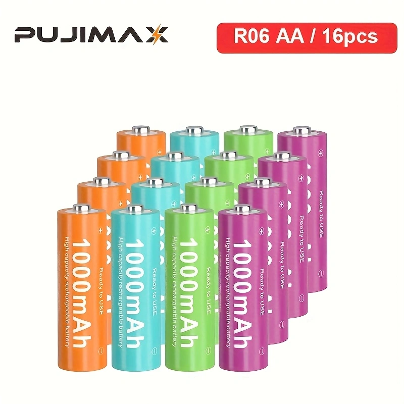 PUJIMAX 1.2V 単三使い捨て乾電池 1000mAh ニッケル水素電池 LED ライトおもちゃ Mp3 かみそり CD プレーヤーワイヤレスマウスキーボード用