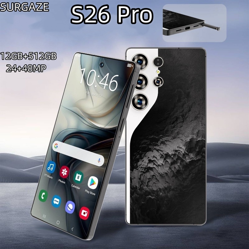 SURGAZE S26 Pro スマートフォンインテリジェント 4 グラム 5 グラムデュアルカードデュアルスタンバイ Android システム 12 ギガバイト 512 ギガバイトグローバルバージョン 6000 mah バッテリー