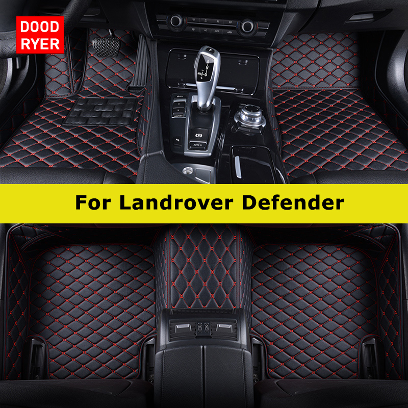 DOODRYER カスタム車のフロアマットランドローバーディフェンダー 5 席モデル自動車カーペット足コシェ Accessorie