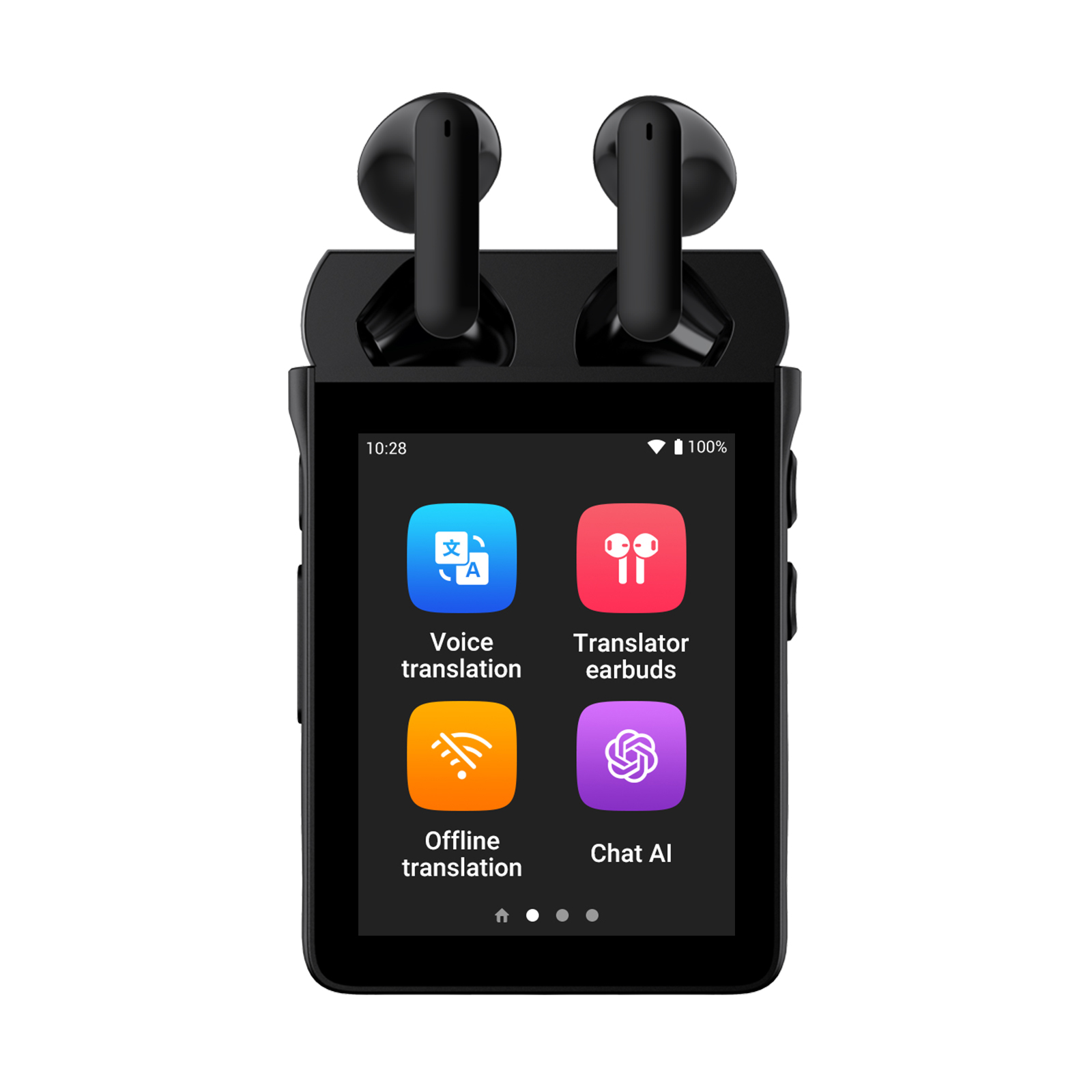 Wooask [A9S] AI 翻訳イヤホン、ChatGPT 付きリアルタイム翻訳デバイス、アプリ不要、旅行用