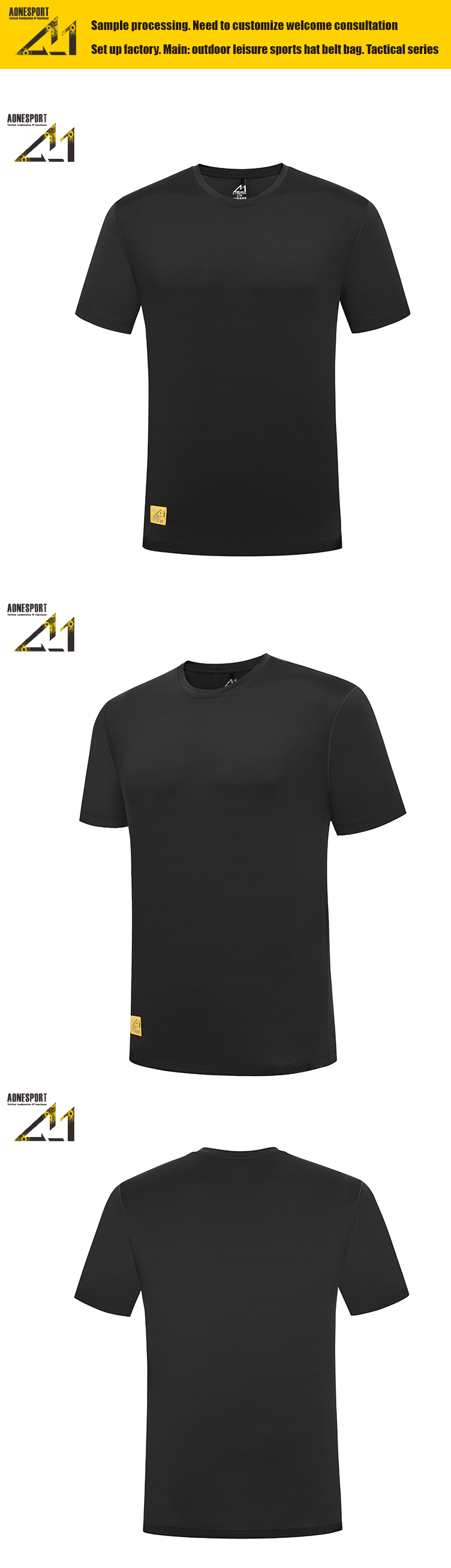 カスタムメンズ半袖Tシャツ速乾性弾性カジュアルラウンドネックTシャツ