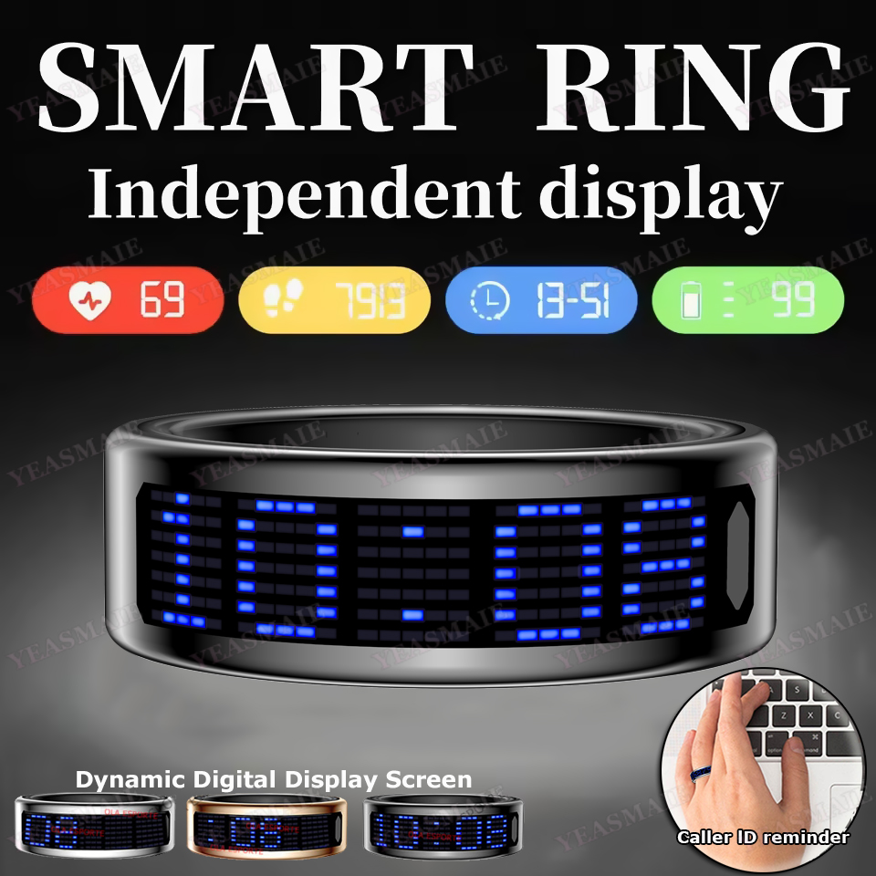 コール ID リマインダースマートリング心拍数血圧モニター男性女性 Smartring 5ATM 防水健康マルチスポーツリング 2026