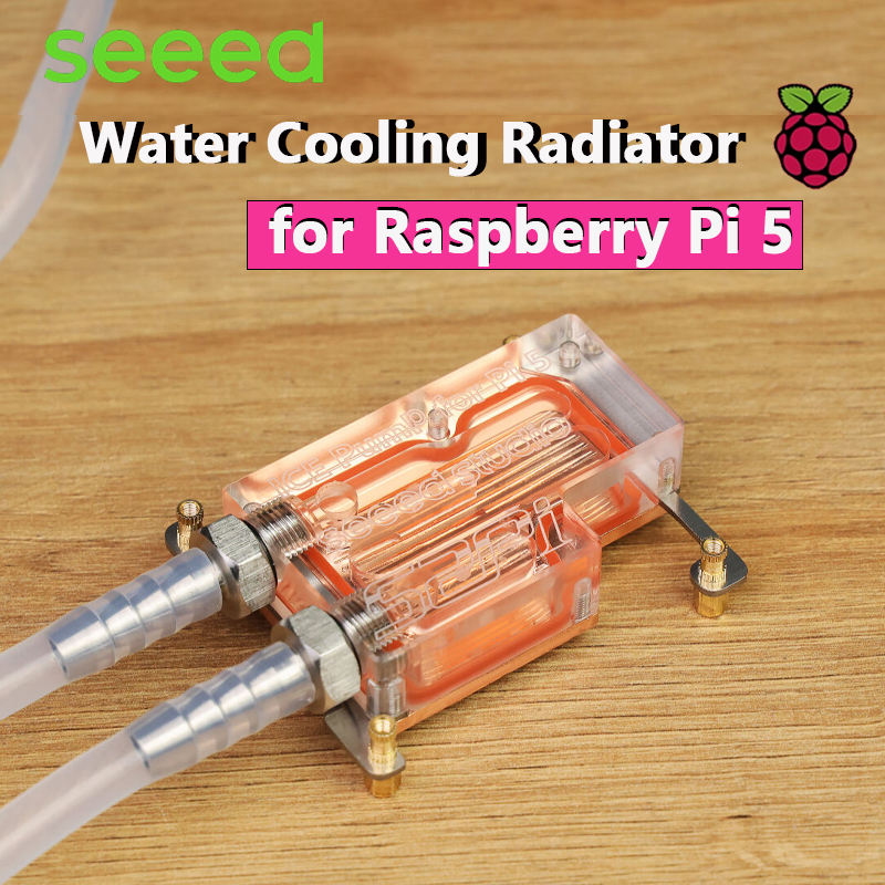 Raspberry Pi 5用水冷ラジエーター、効率的な水冷冷却ウォーターポンプ冷却ファン一体型簡単な取り付け
