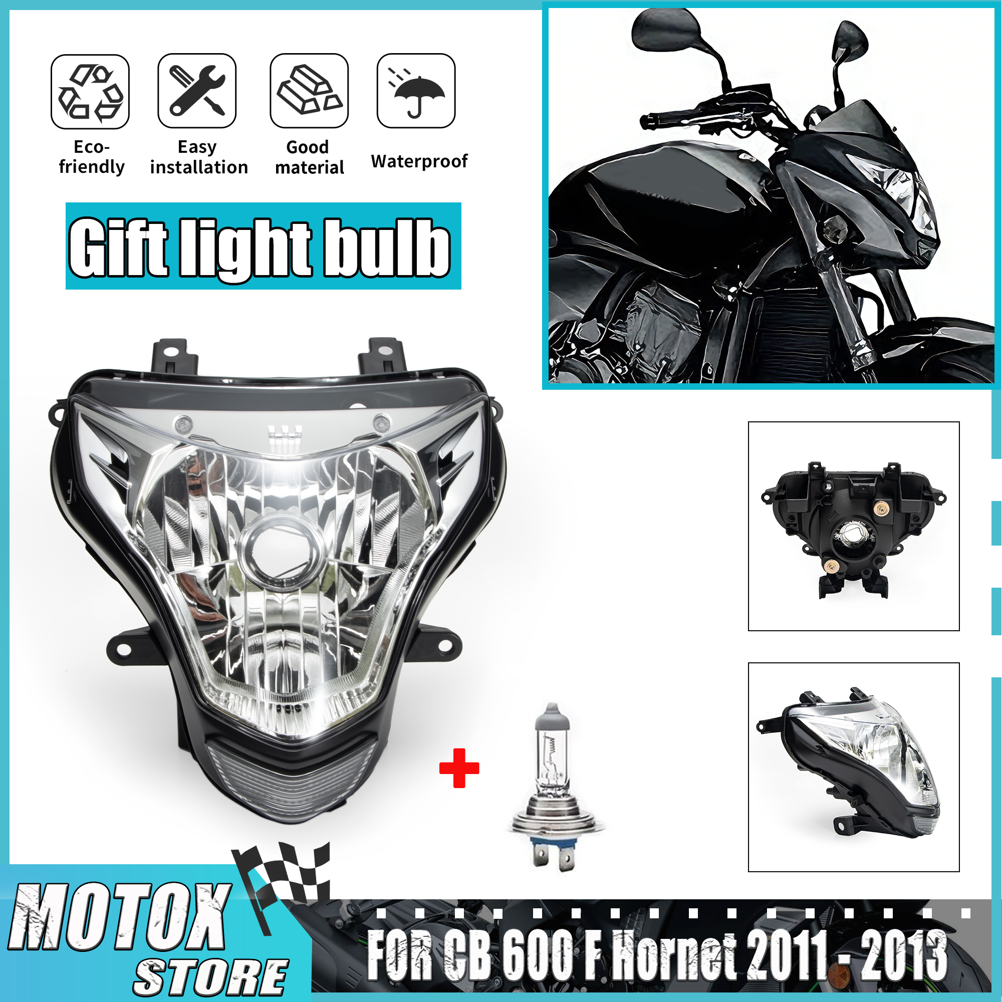 ホンダ CB 600 F ホーネット 2011 - 2013 CB600F オートバイヘッドライトアセンブリヘッドランプ CB 600F 2012 2013 ヘッドライト