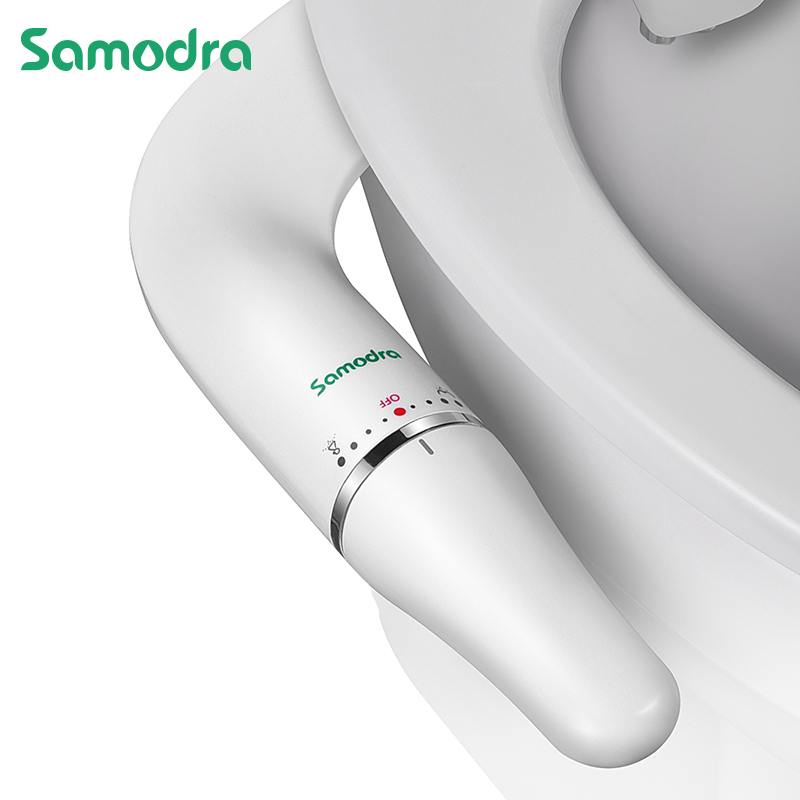 SAMODRA トイレビデ超スリムビデ便座アタッチメント真鍮入口付き調節可能な水圧浴室衛生シャワー