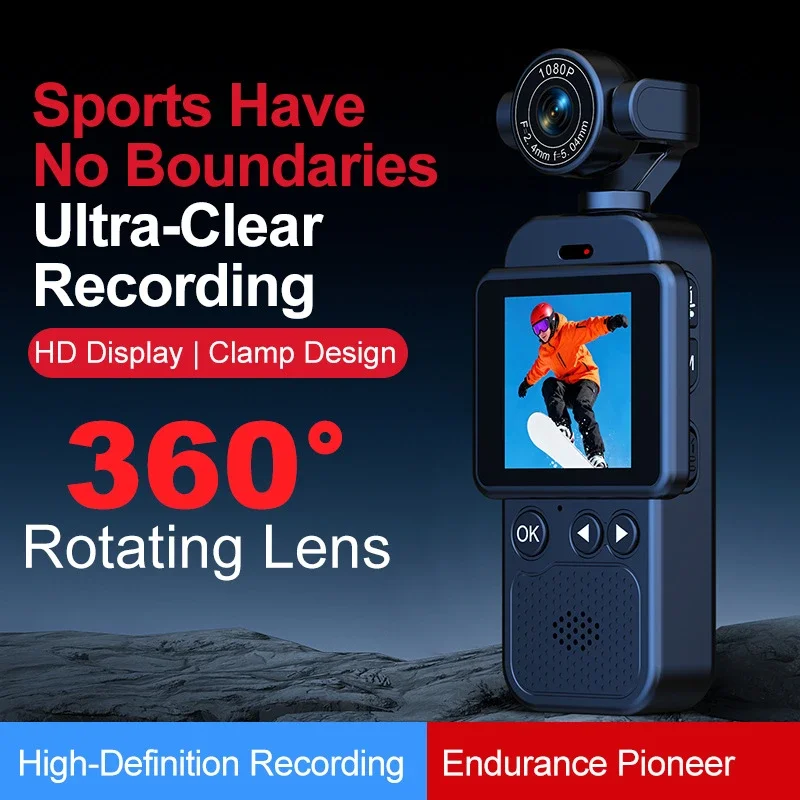 ハンドヘルド 360 ° パノラマ撮影スポーツカメラ胸にぶら下げ防振 Wifi 伝送サイクリング 4K HD レコーダー 2026