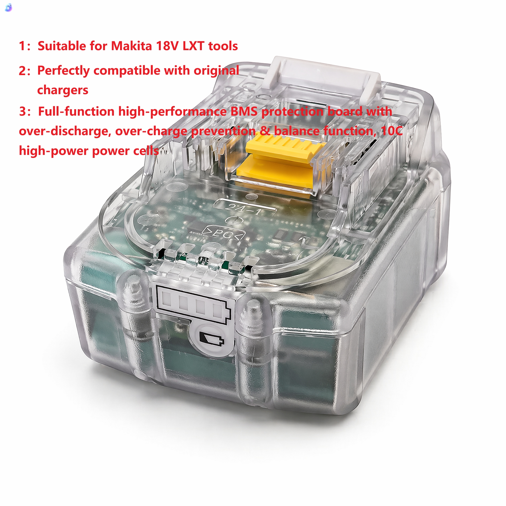 マキタ 18V 電動工具用交換バッテリー 携帯電話充電可能