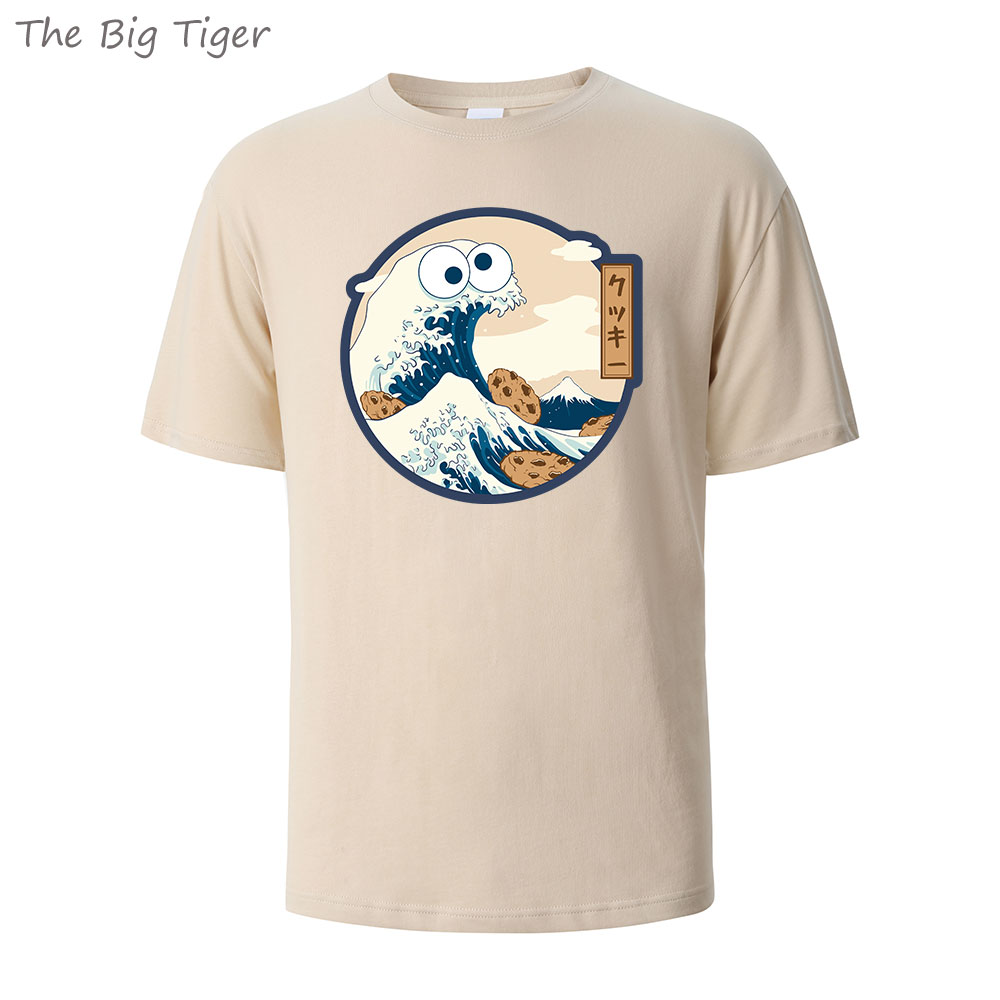 カラーペインティングスタイル通気性コットンラウンドネック Tシャツミニマリストデザイン軽量生地ユニセックスベーシック Tシャツメンズ Tシャツ