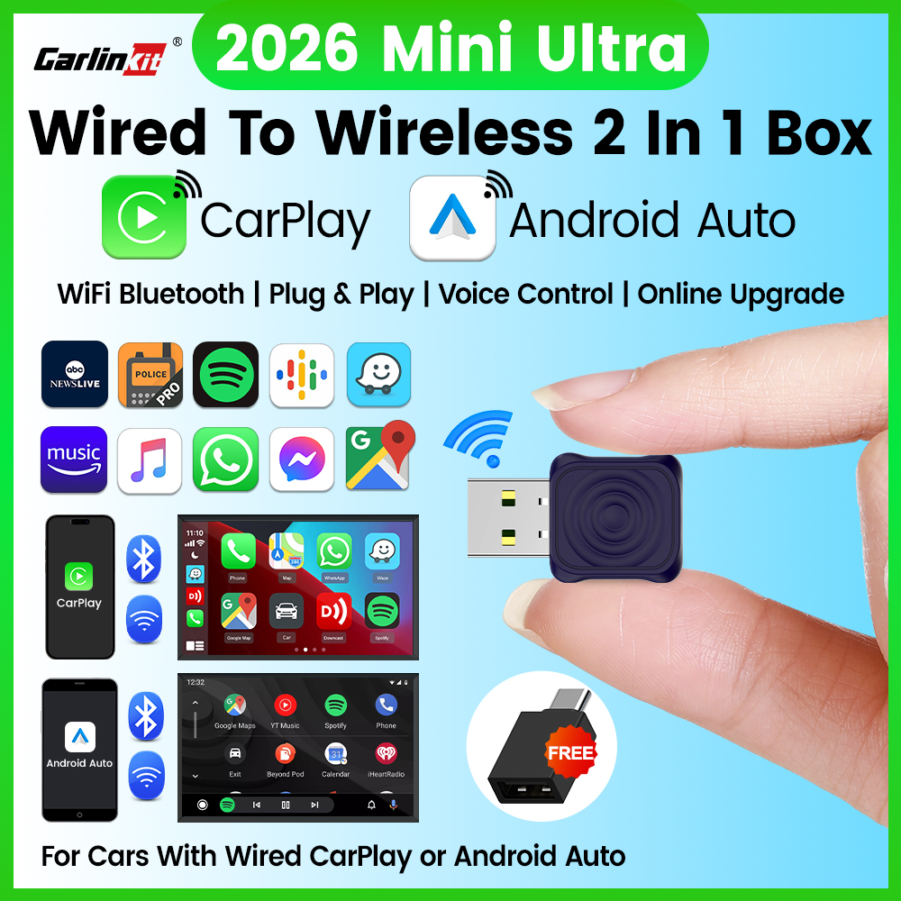 CarlinKit 5.0 ワイヤレス アダプター ミニ ウルトラ ワイヤレス Android Auto