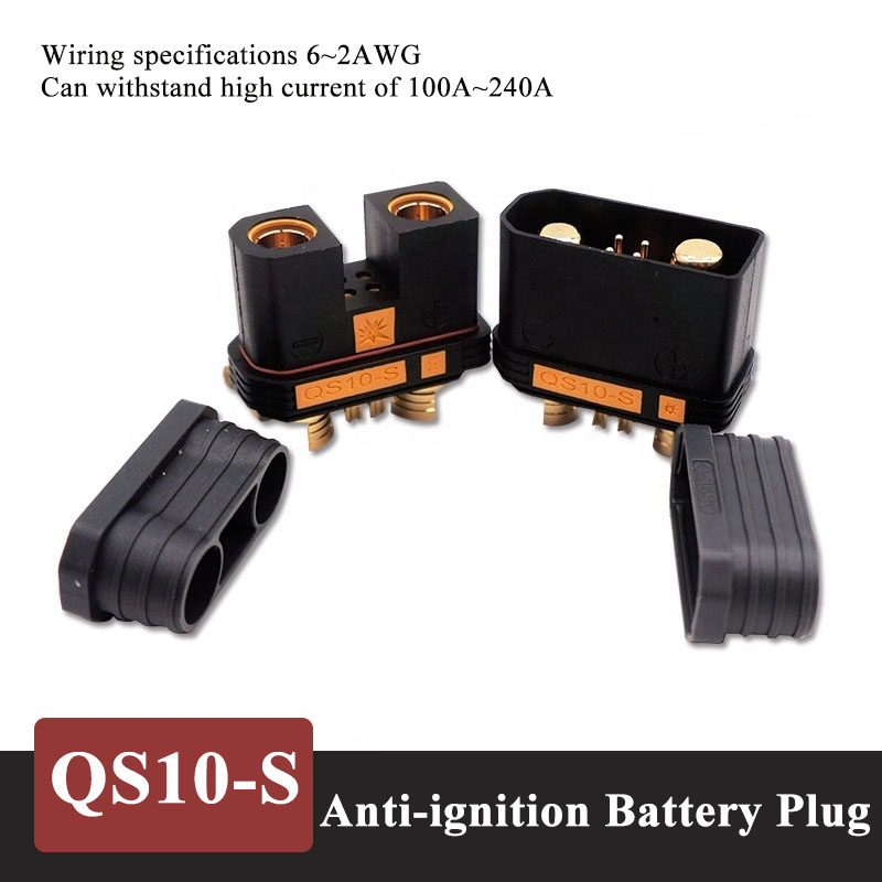 240A QS10-S オスメスクイックコネクタ DC 750V 電気自動車充電ヘッドバッテリー高電流航空機モデルフォークリフトプラグ