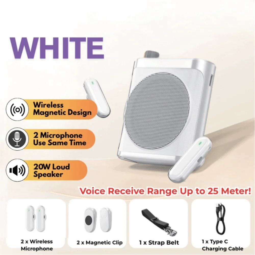 教師用充電式音声アンプ 2 マイク付き磁気ラベリアワイヤレスマイクポータブル Bluetooth スピーカー教室