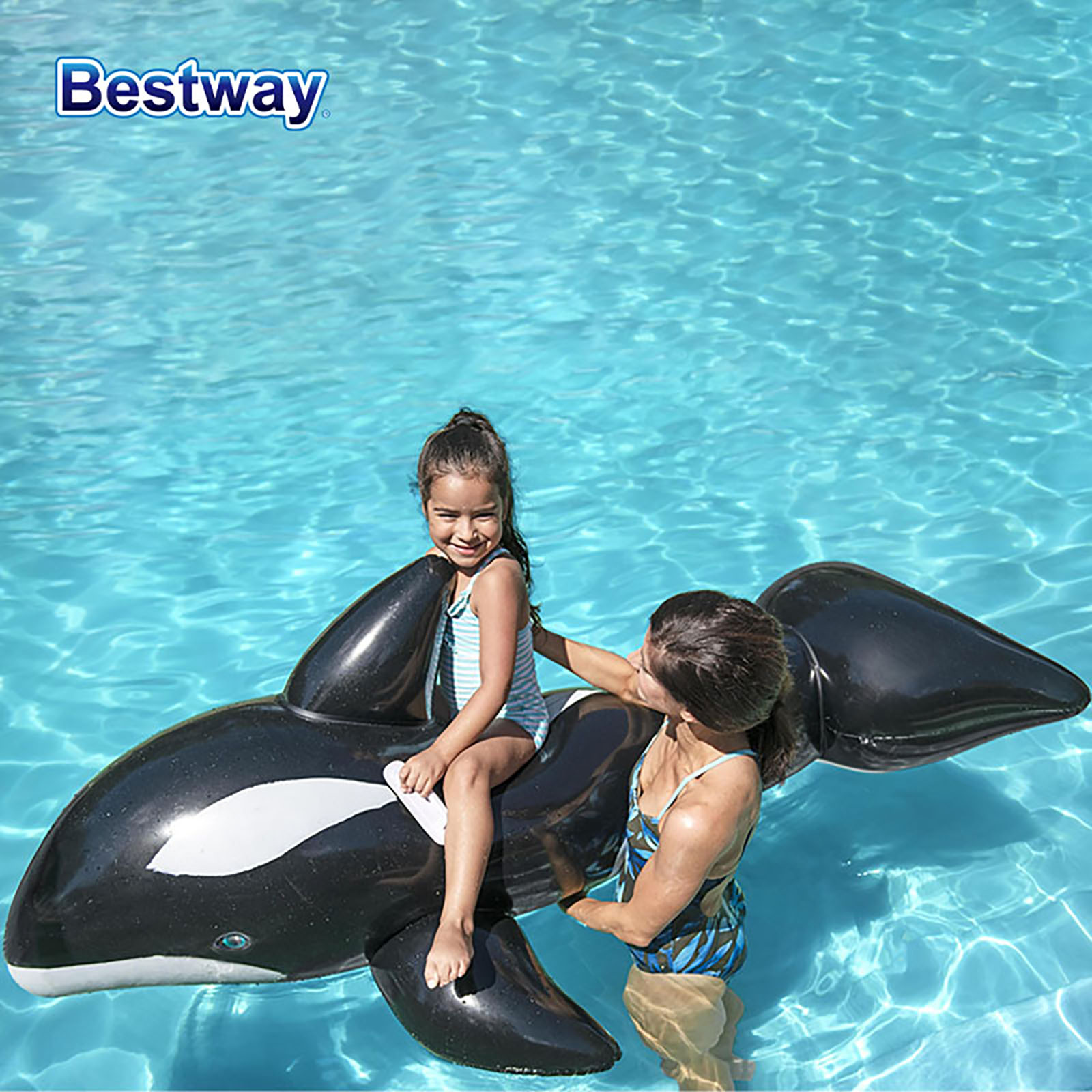 Bestway 41009 海洋生物の形のプールフロート、水インフレータブルシート、インフレータブルスイミングプールラフトフロート、インフレータブルフロート