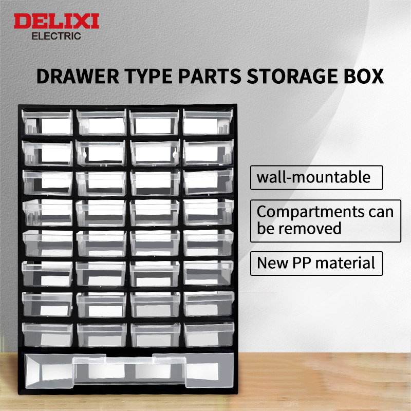 DELIXI ELECTRIC 33 コンパートメントツール収納ボックス大容量部品収納ツールボックス吊り引き出しスタイル収納キャビネット