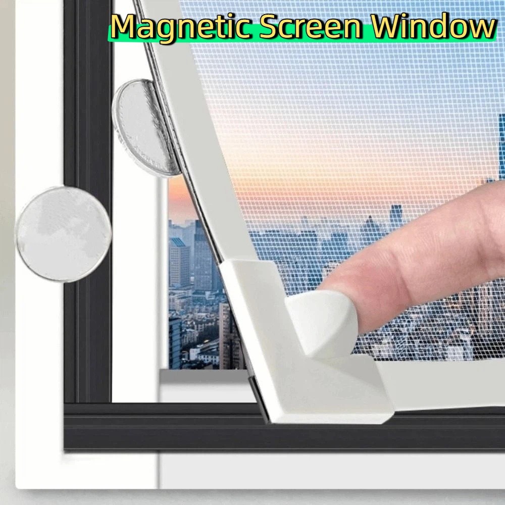 簡単インストール防虫磁気スクリーン窓通気性チュールメッシュ DIY メッシュカーテンカット可能リムーバブルウィンドウスクリーン夏