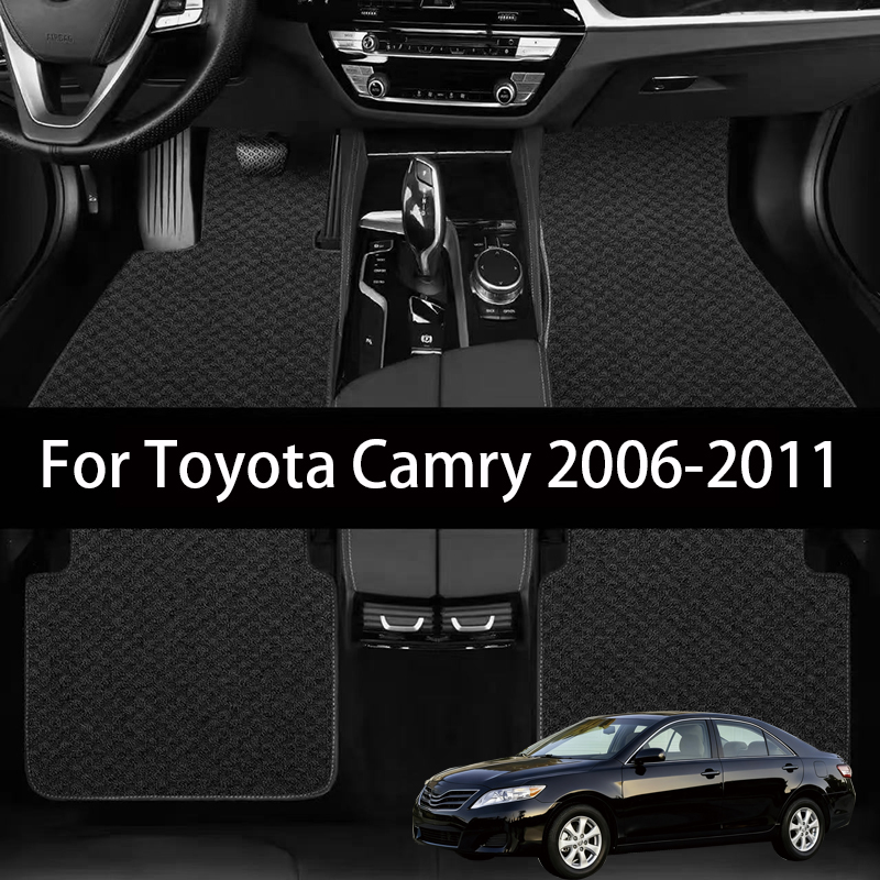 カスタムフィット車のフロアマットトヨタカムリ燃料バージョンハイブリッド 2006 2010 2014 2018 2022 2026 フルセットオートインテリアアクセサリー