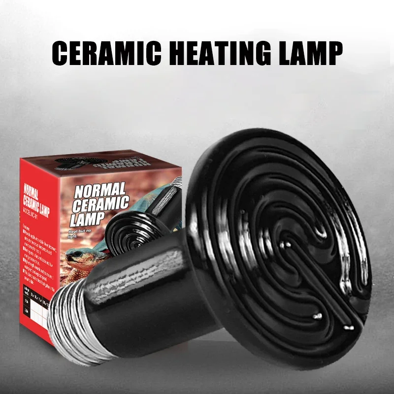 3 個爬虫類遠赤外線加熱電球 220V/110V 25W 50W 75W 100W E27 ブラックセラミックヒートランプカメヘビカメレオン用