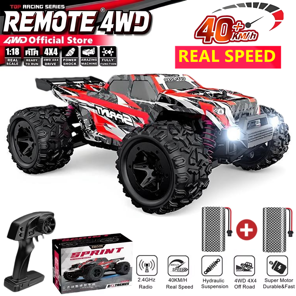 リモートコントロールカー 4X4 オフロードモンスタートラック全地形 RC カー 40KPH 高速 4WD 電気自動車のおもちゃギフト子供大人のため