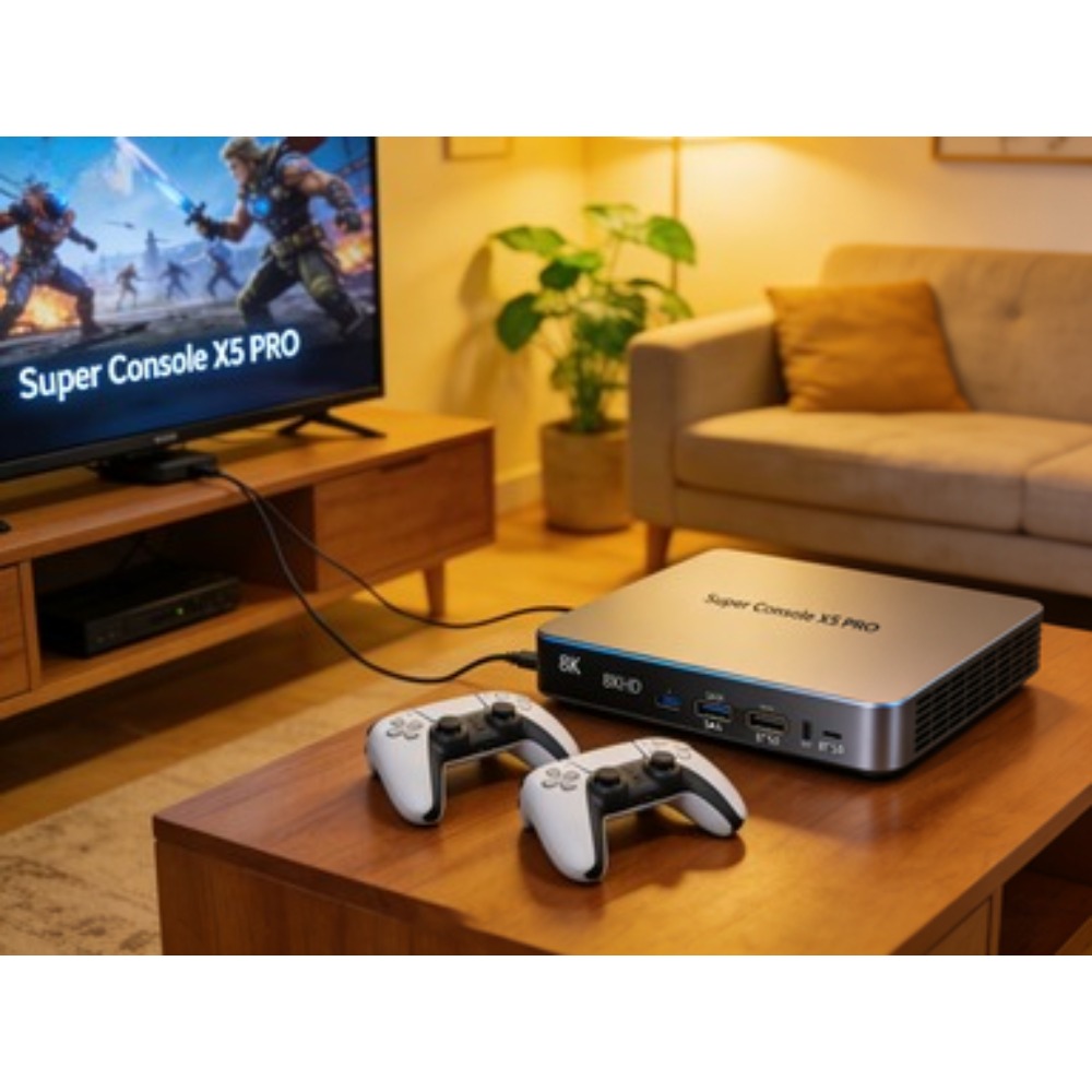 スーパー コンソール X5 プロ レトロ ゲーム システム 16000 ゲーム 8K UHD 出力ワイヤレス コントローラー Rockchip RK3588S BT 5.0 SATA