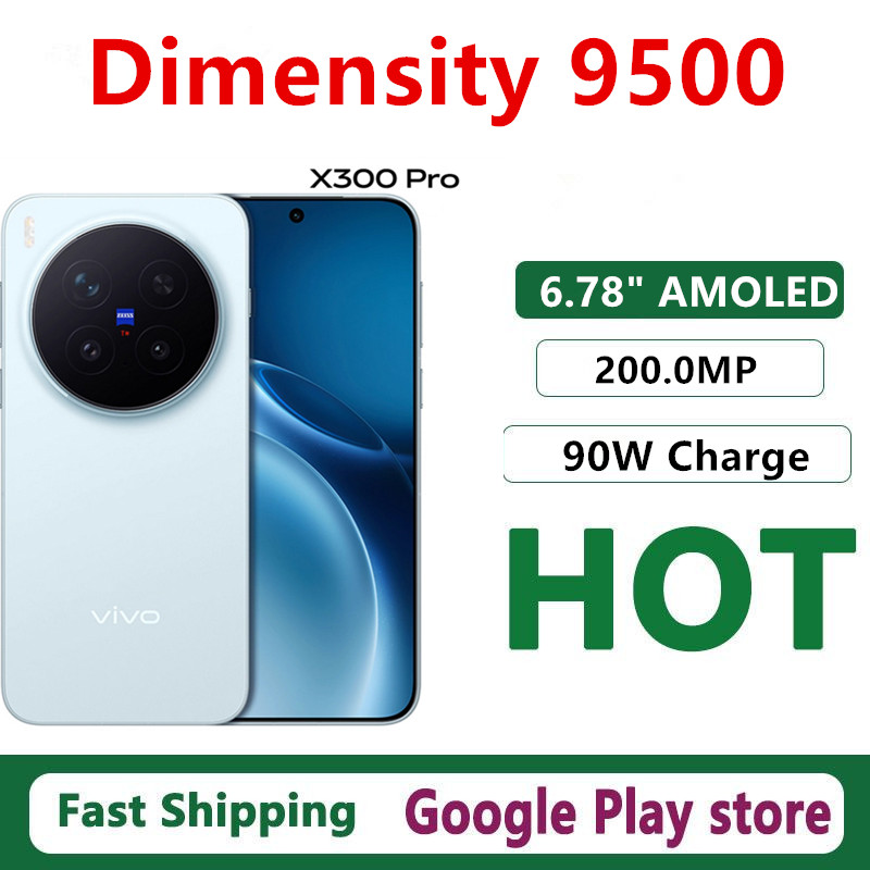 オリジナル Vivo X300 プロ携帯電話 6.78 "AMOLED 200.0MP 90 ワット充電 Android 16.0 OTA 6510mAh 寸法 9500 IP69 防水