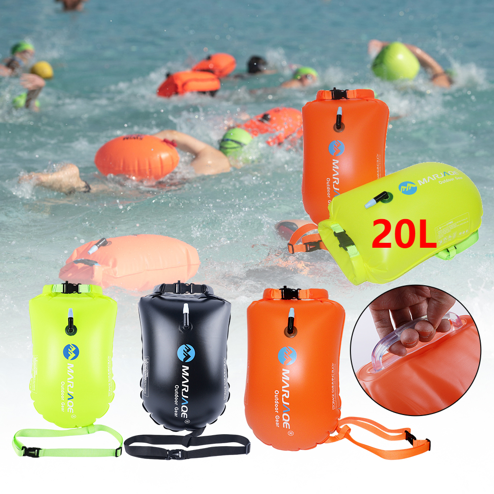 20/8L PVC 救命ブイ収納袋インフレータブル漂流ラフティングバッグベルト付き 12 キロ浮力ボートカヤック用防水バッグ
