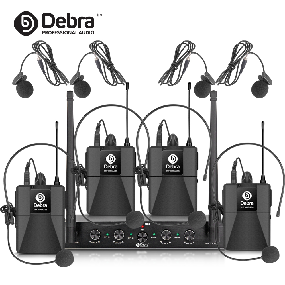 Debra Audio AU400 UHF Pro 4チャンネル ボディパック ラベリア