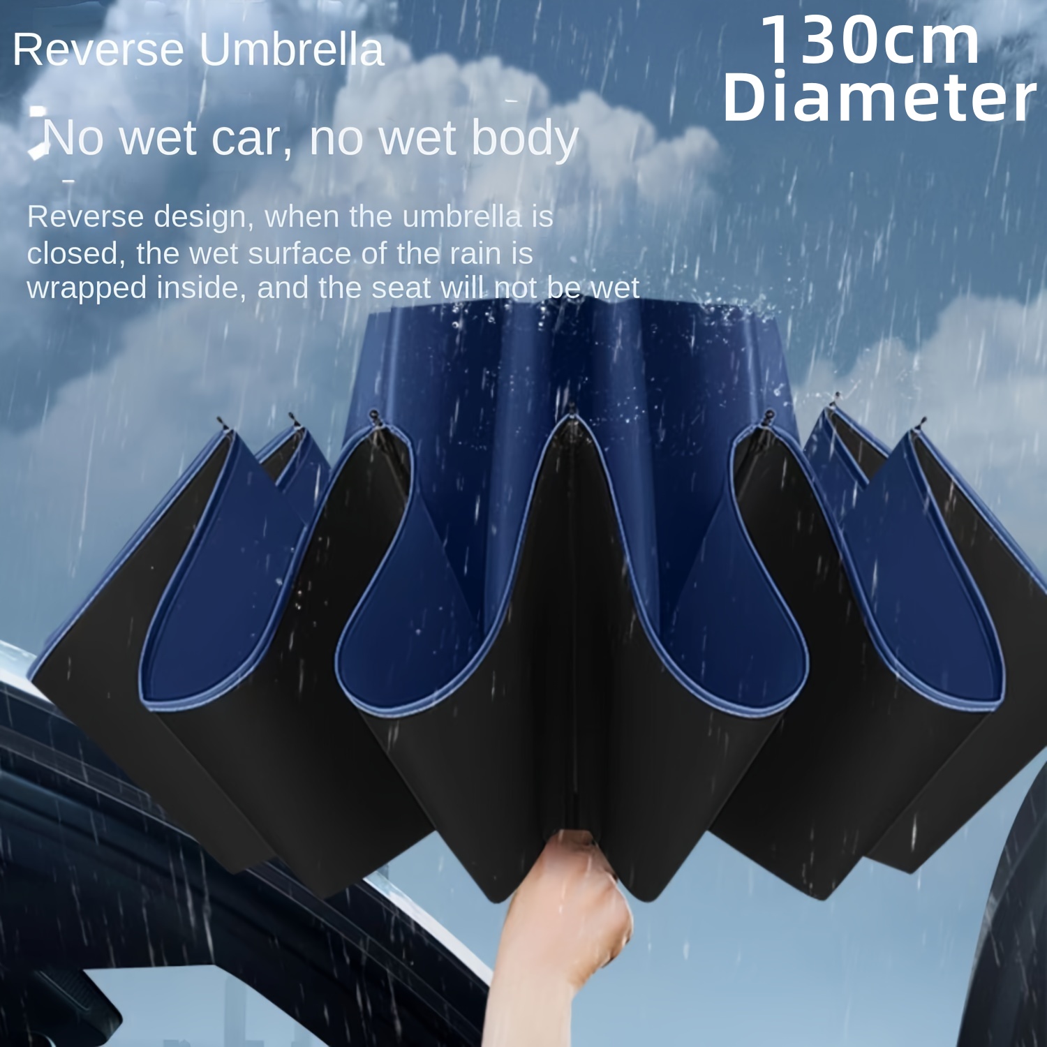 高品質 130 センチメートル 10 本骨傘強化フレーム強力な防水防風手動大型傘保護用