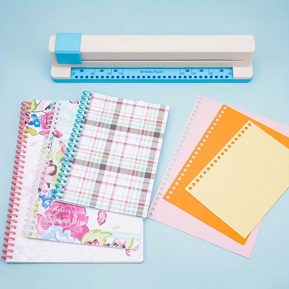 素早く簡単に穴を開けるための頑丈な 30 穴手動穴パンチ 1 個。A4 書類、スクラップブッキング、クラフトに適しています。