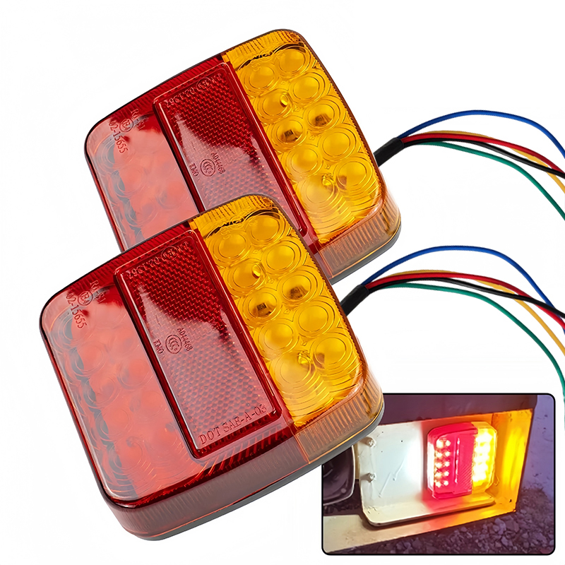 2 個 12V リアテールライトブレーキ停止車のトラック LED リアライトリアランプ防水テールライト警告部品トレーラーキャラバン用