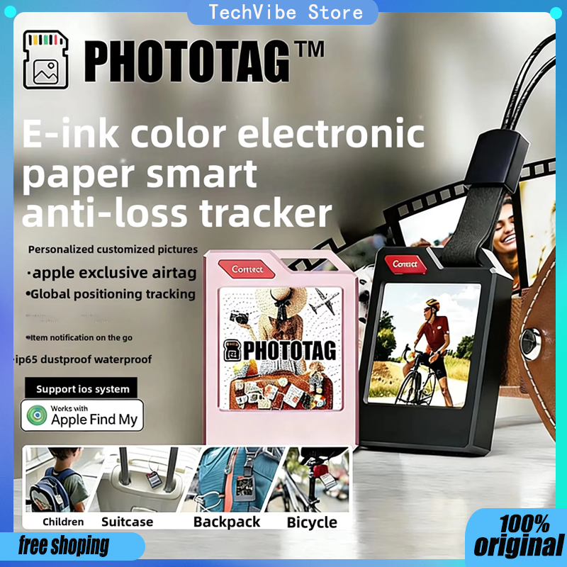 オリジナルカラー E インクスマートキーチェーン DIY Apple AirTag PhotoTag ディスプレイと互換性紛失防止ロケータートラッカー