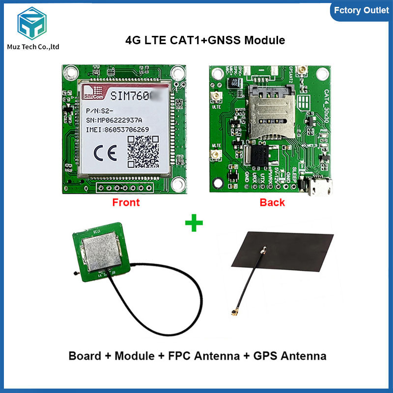 SIM7600E SIM7600G SIM7600SA 開発コアボード SIMCOM 4G LTE CAT1 モジュールサポート GNSS 4G モデムとアンテナブレークアウトキット