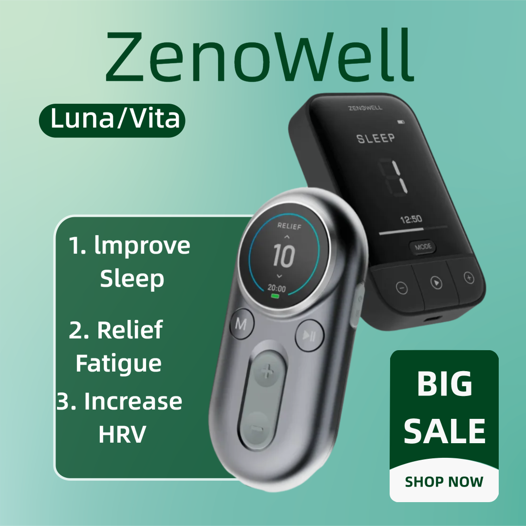 ZenoWell Luna/Vita 迷走神経刺激による非薬物睡眠補助 不安の軽減 深いリラクゼーションのための副交感神経の活性化