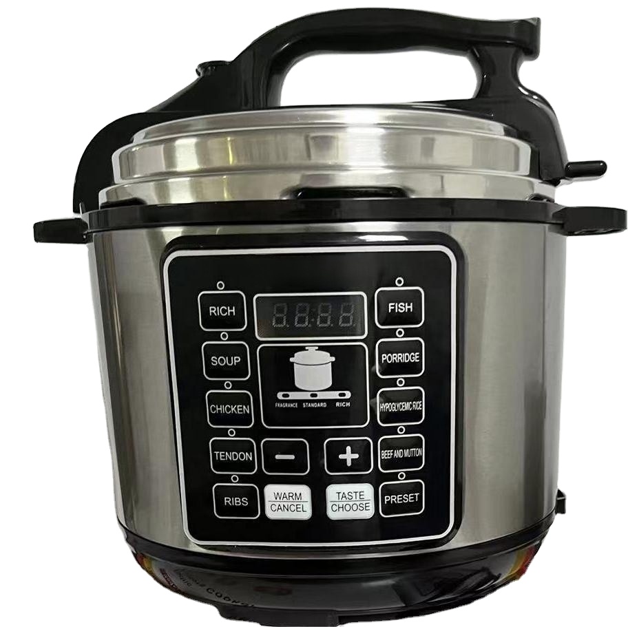 多機能 6L 食品蒸し器電気プログラム可能なポット圧力鍋炊飯器ノンスティックボウル付き