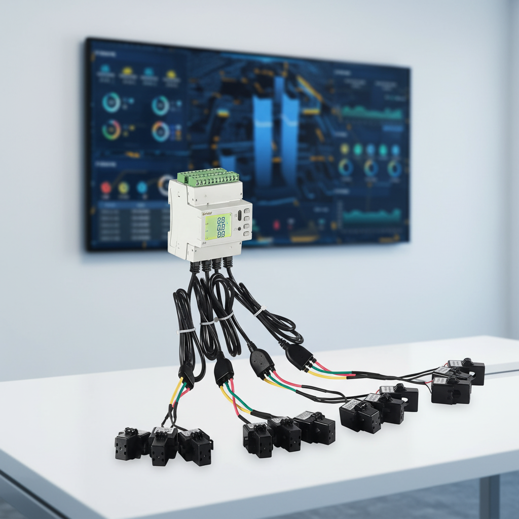 Acrel ADW210 DI/DO Max 4-Channel 3-Phase Kwh Power Monitoring Smart Energy Meter Rs485 Modbus-RTU Paired External Cts Dil Rail
