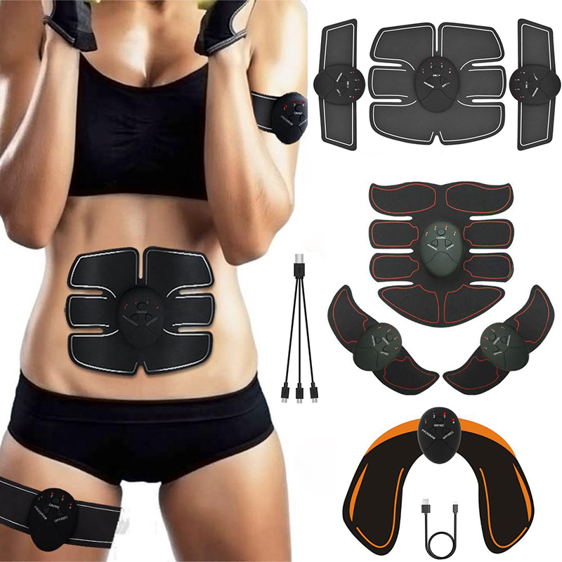 USB 充電式ワイヤレス EMS 筋肉刺激装置 ABS 腹筋トレーナートナーボディフィットネスヒップトレーナー整形パッチユニセックス