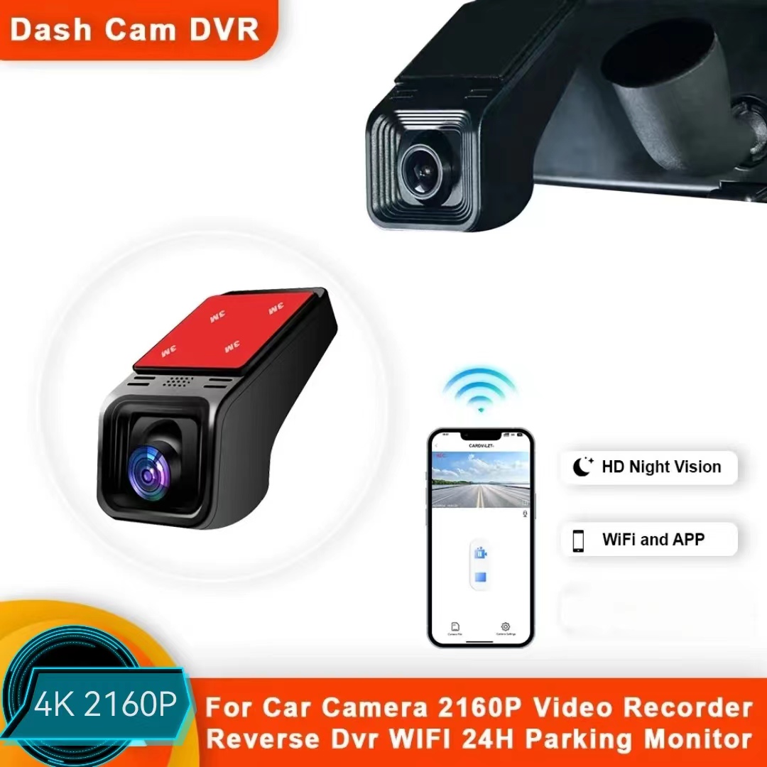 4K 2160P WiFi 車 DVR ダッシュカムカメラ 2K 1600P 24H パーキングモニター APP 制御車の運転ビデオレコーダー すべての車用