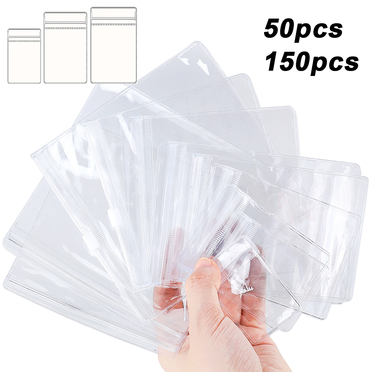 50/150 個ジュエリーオーガナイザーポーチバッグ透明 PVC 抗酸化イヤリングペンダントネックレスブレスレット収納ホルダーバッグ 2030