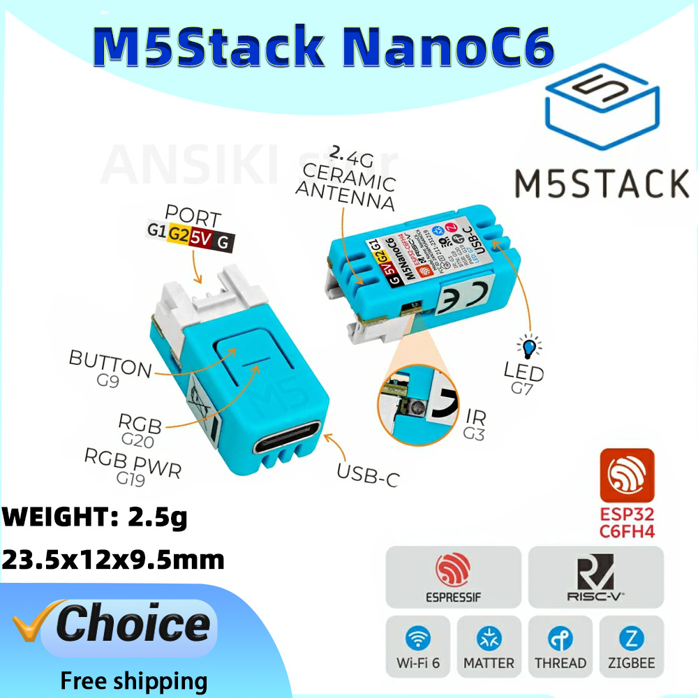 M5Stack NanoC6 マイクロ低消費電力 IoT 開発ボード ESP32-C6FH4 Wi-Fi6 のサポート IoT 用 Zigbee インテリジェント ハウジング システム